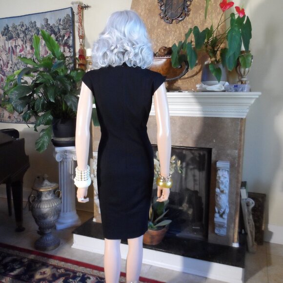 Akris Punto Black Sheath Dress w/Front Zipper Detail Size FR 36/US 4 - Picture 12 of 16
